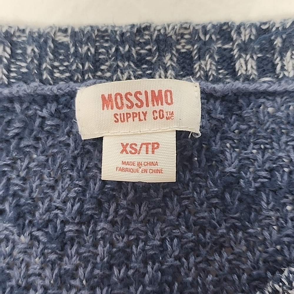 Bundle XS Mossimo Supply Co. Blue Knit Striped Sweater 24x29 0R Hollister Jeans - Picture 3 of 15